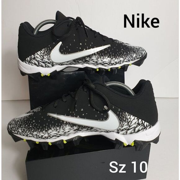 Nike Men's Vapor Shark 2 Football Cleats Black White Size 10 - Picture 1 of 10